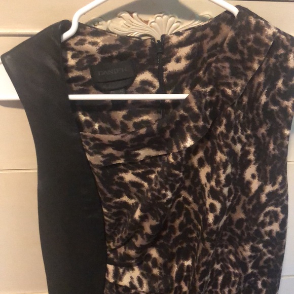 Danier dress, Italian leather detail on side with leopard print 10 - Picture 2 of 6